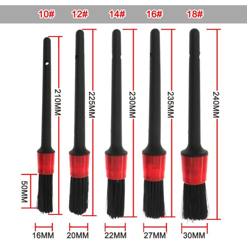 Cross-Border Supply of Car Beauty Cleaning Brush Multi-Function Detail Brush Crevice Brush Car Cleaning Detail Brush 5-Piece Set