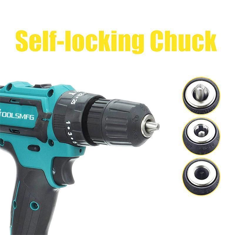 Toolsmfg 20V Cordless Combi Hammer Electric Drill