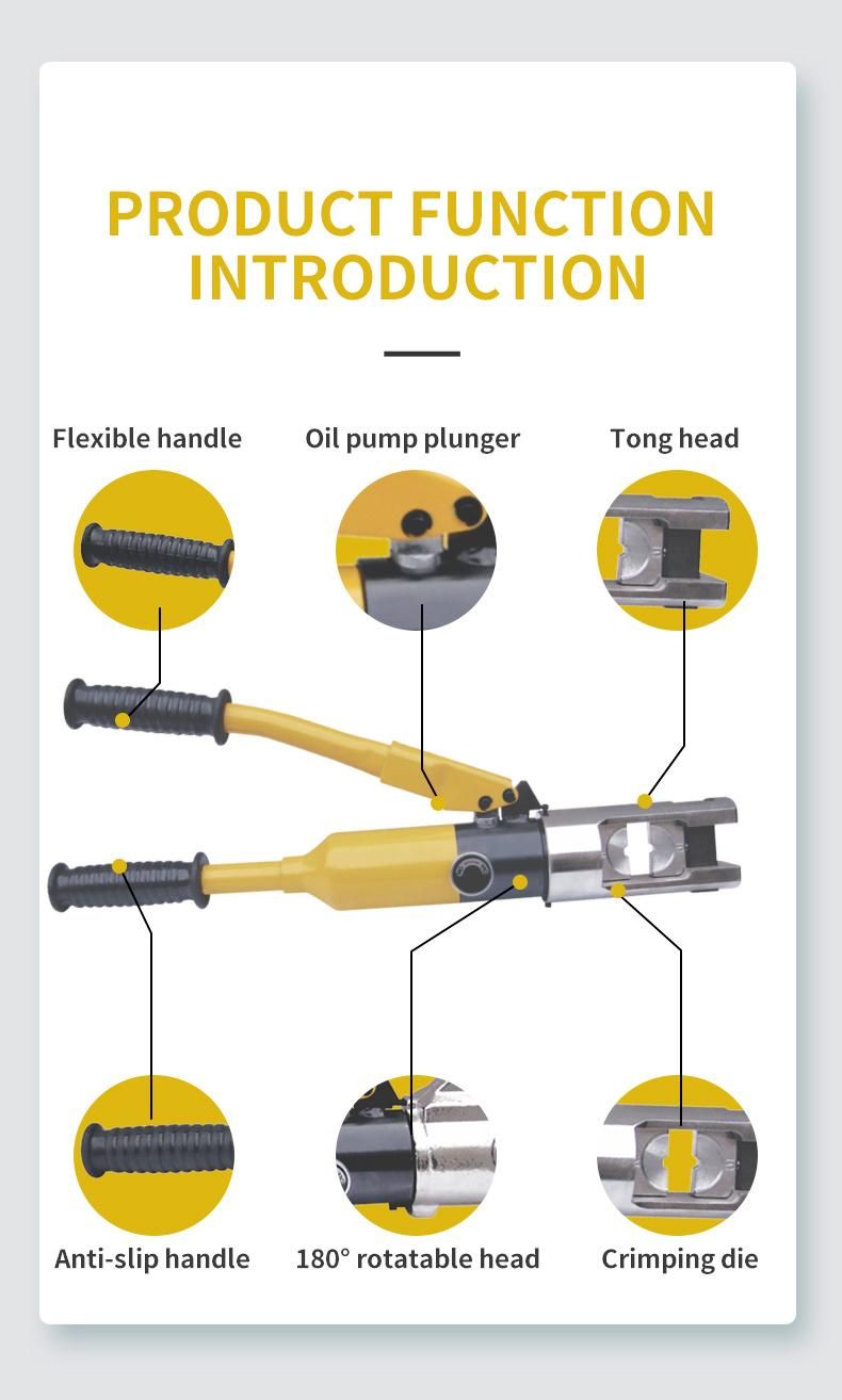 Hydraulic Copper and Aluminum Lug Crimping Tool (ZHO-300)