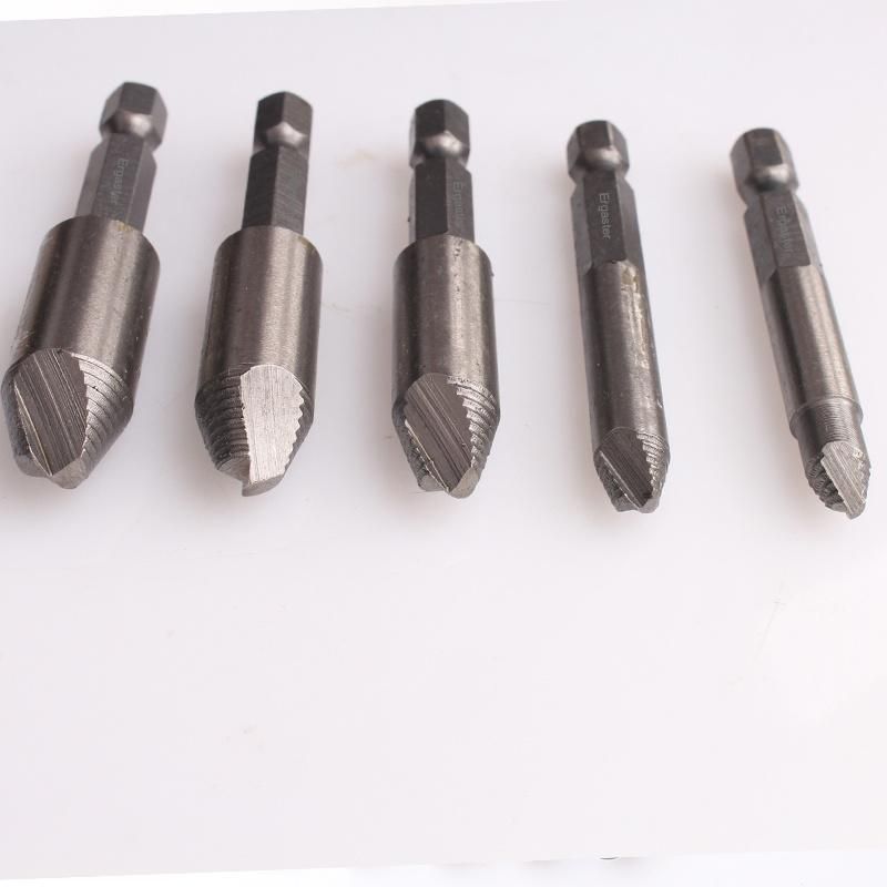 5PCS Damaged Screw Extractor and Broken Bolts Remover Sandblasted