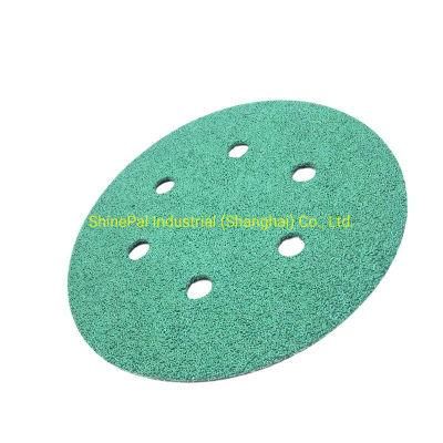 Wholesale Abrasive 6 Inch 150mm 6 Holes Green Sandpaper Sanding Disc for Wood and Metal