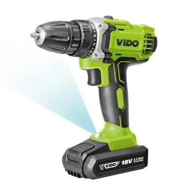 Vido Portable Industrial Rechargeable Lithium 18V Cordless Drill