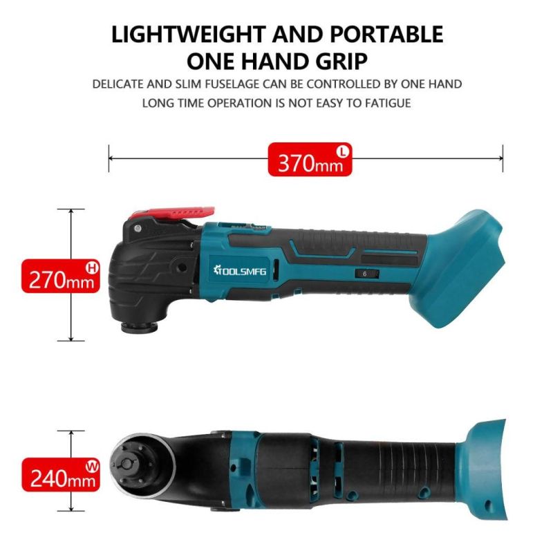 Toolsmfg Cordless Oscillating Multi-Tools Electric Trimmer Saws Home Rechargeable Woodworking Power Tools for Makita 18V