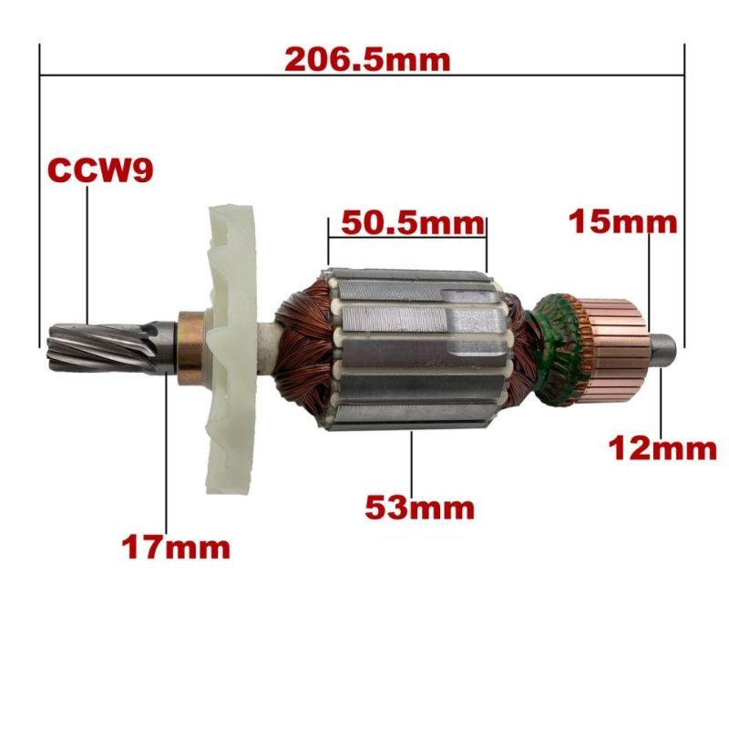 AC220V-240V Armature Rotor Anchor Replacement for Hitachi Demolition Hammer