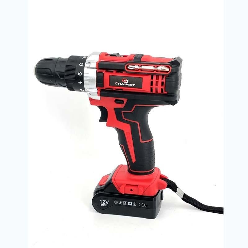 Cg-3002red Double Speed 12V 16.8V 21V Li-on Lithium Battery Professional Manufacturer Hand Rechargeable Forward and Reverse Impact Cordless Drill