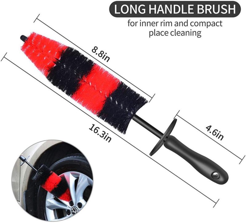 Cross-Border Supply Wheel Cleaning Wheel Brush 10-Piece Set Car Beauty Cleaning Detail Brush Car Interior Cleaning Brush