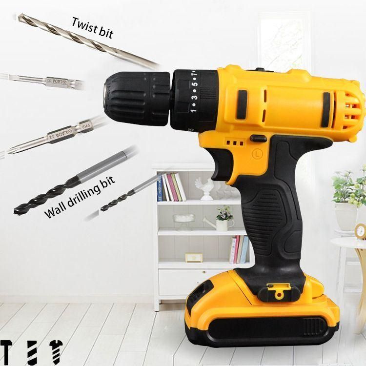 Portable 12V 24V Cordless Power Drill Machine Drill Set with Battery Powertools Electric Drills