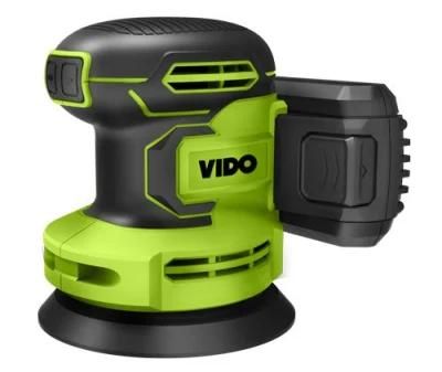 Vido Hot Sale Woodworking Tools 18V Li-ion Battery Cordless Rotary Sander