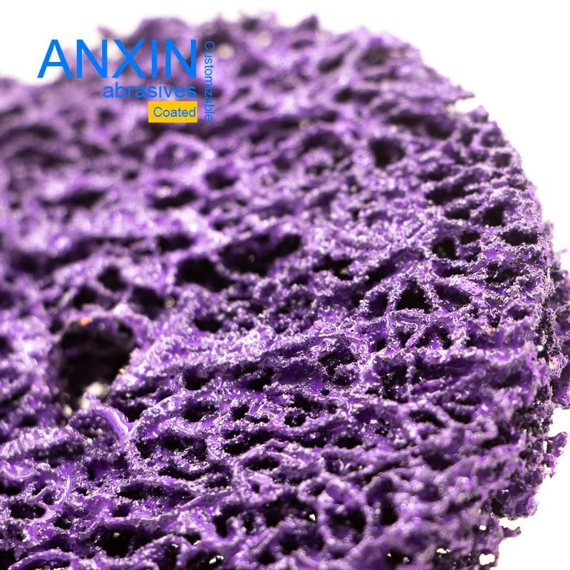 Purple Color Paint Removing Cleaning Pad 115mm 8mm Hole