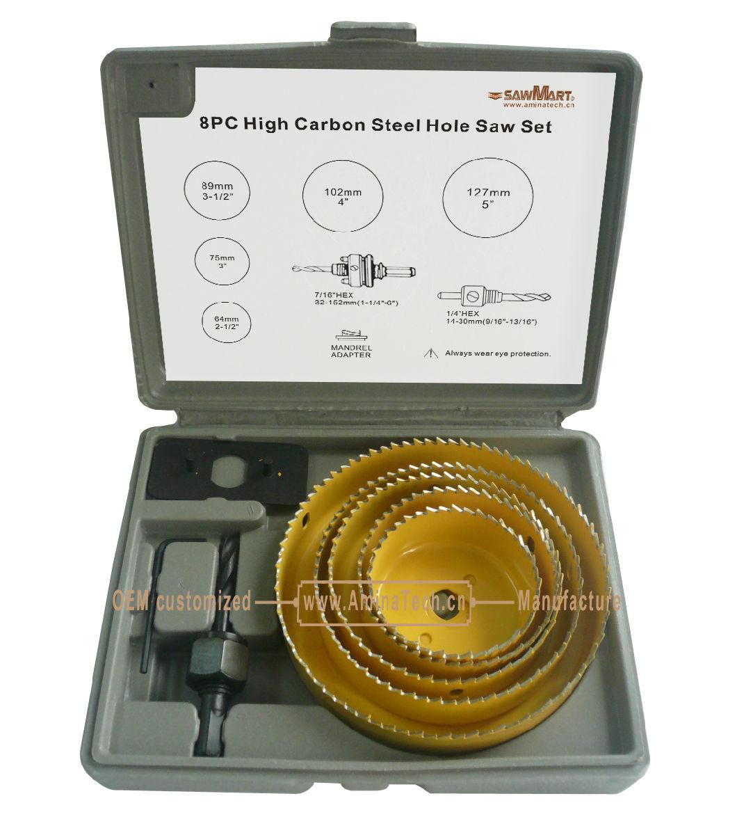 8PC High Carbon Steel Hole Saw Set,Power Tools ,