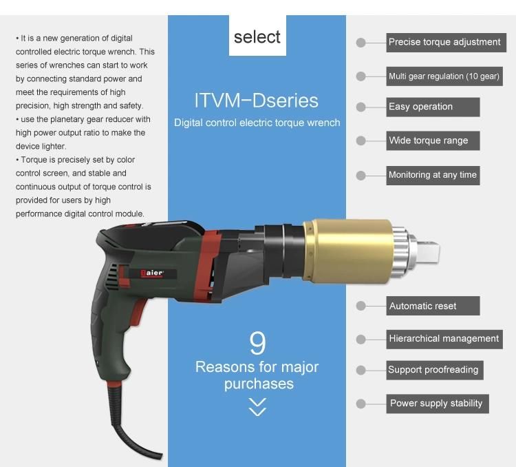 Eletrical Wrench Electrical Torque Wrench Industry Use Fast Speed Wrench Fast Bolting Loosing