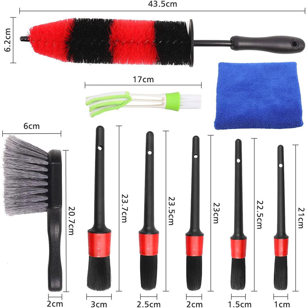 Cross-Border Supply Car Cleaning Brush 9-Piece Car Beauty Tool Brush Cross-Border Hot Sale Kitchen Cleaning Brush