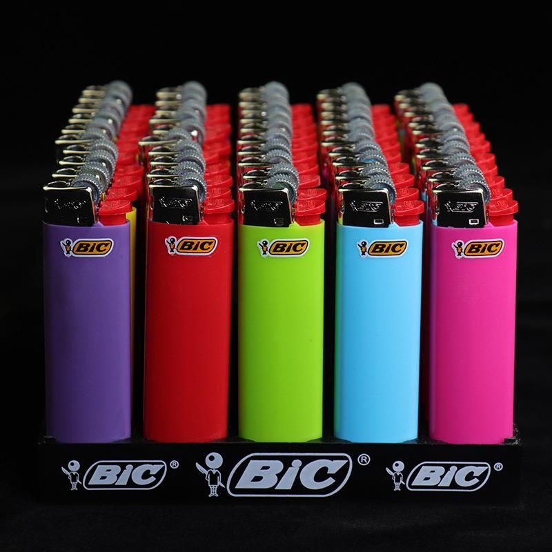 French Brand Flint Grinding Wheel Lighter Bic Bick J3 Paper Plastic Disposable Gas Lighter