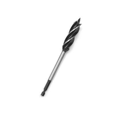 10*165mm Four Flutes Hex Shank Carbon Steel Wood Drilling