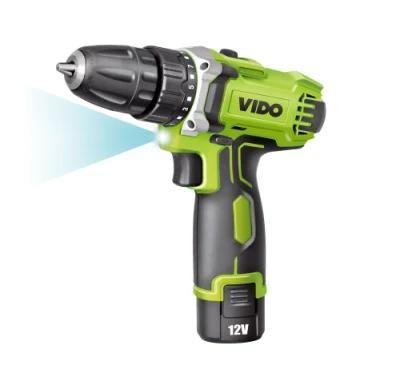 Hot Sale Customized Vido Electric Hand Lithium Cordless Drill Wd040210120