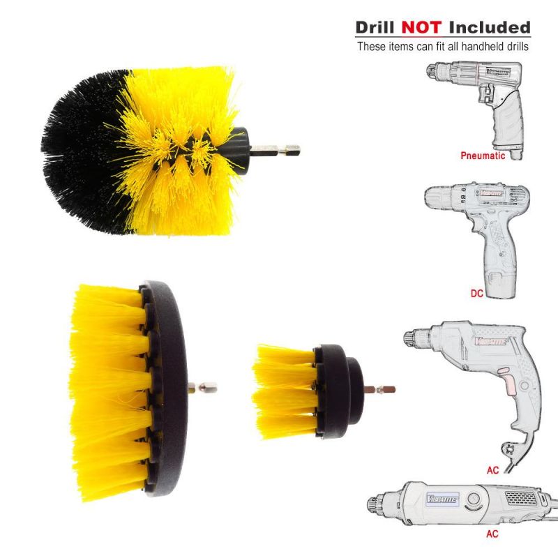 Electric Drill Brush 2 Inch Yellow Brush Head Floor Wall Descaling Cleaning Polishing Cleaning Brush