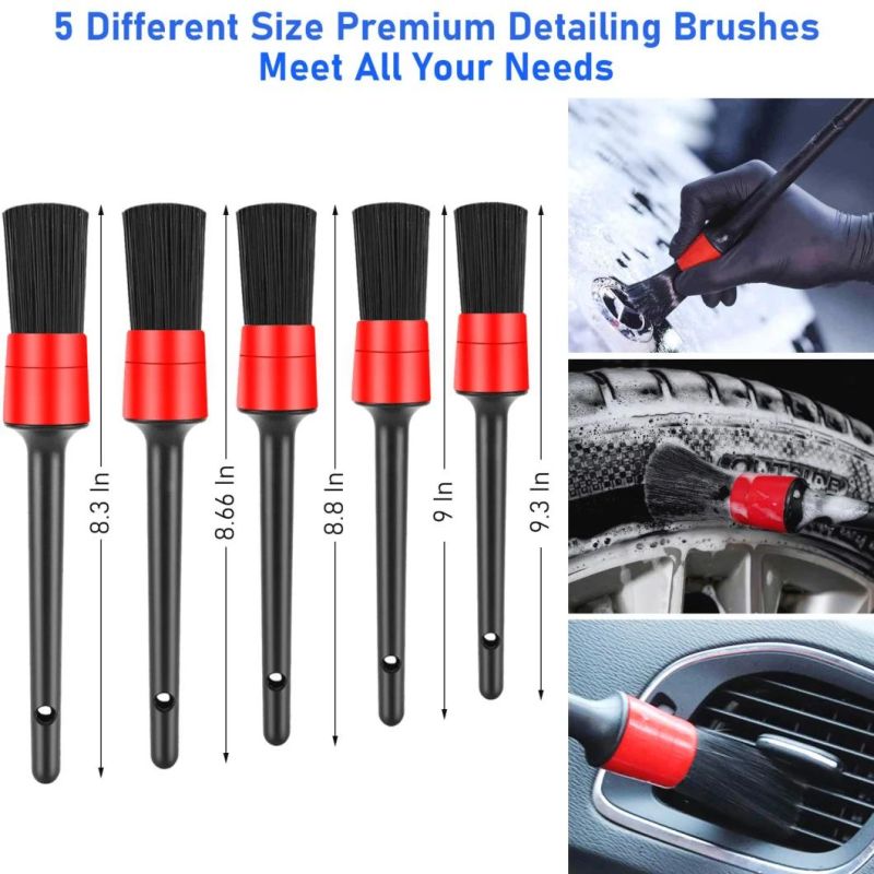Cross-Border Supply Car Cleaning Brush Car Beauty Interior Cleaning Tool 15 Set Wheel Detail Brush