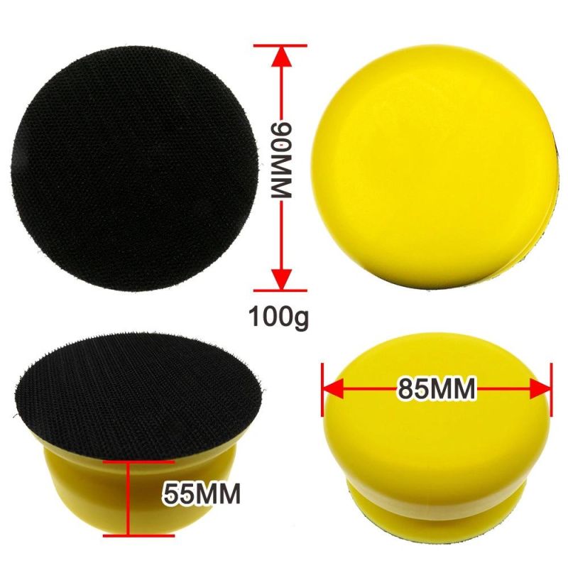 Cross-Border Supply 90mm Manual Round Polishing Disc Self-Adhesive Flocking Sandpaper Sanding Disc Sand Disc Car Polishing
