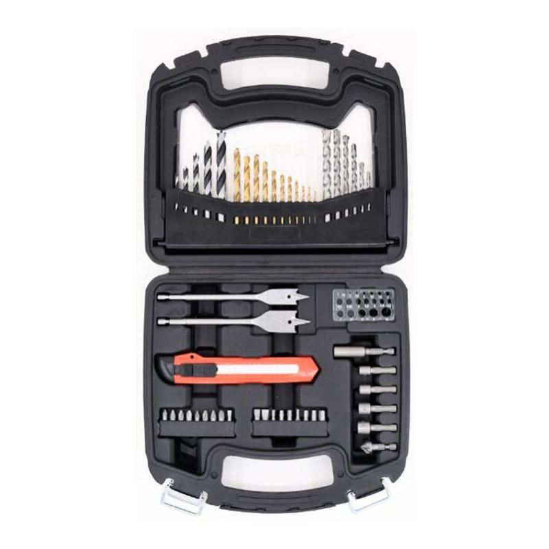 50 PCS Combination HSS Drill Bit Set Include Metal Wood Masonry Concrete Drill Bit Nutdriver Knife