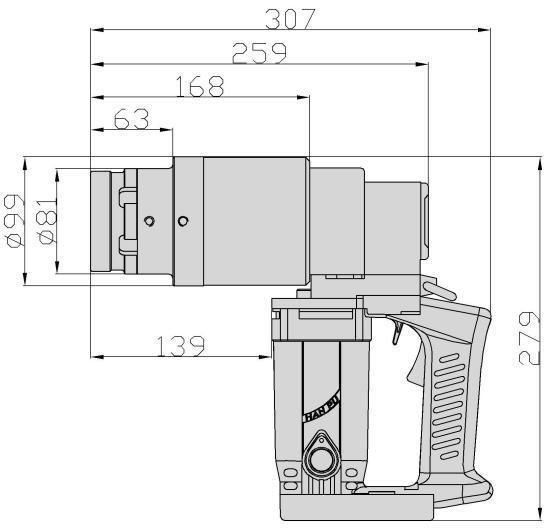 Electric Wrench for Torsion Shear M27 M30 Tension Control Bolts Shear Wrench S-30g