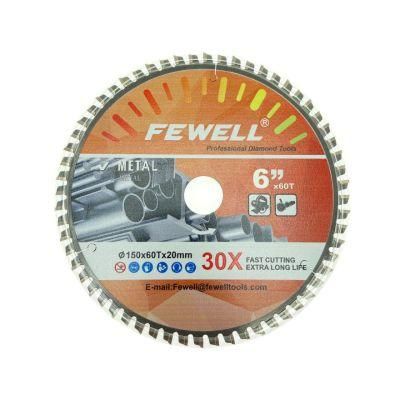 6inch 150*1.9*60t*20mm Exporting Tct Circular Saw Blade for Cutting Metal