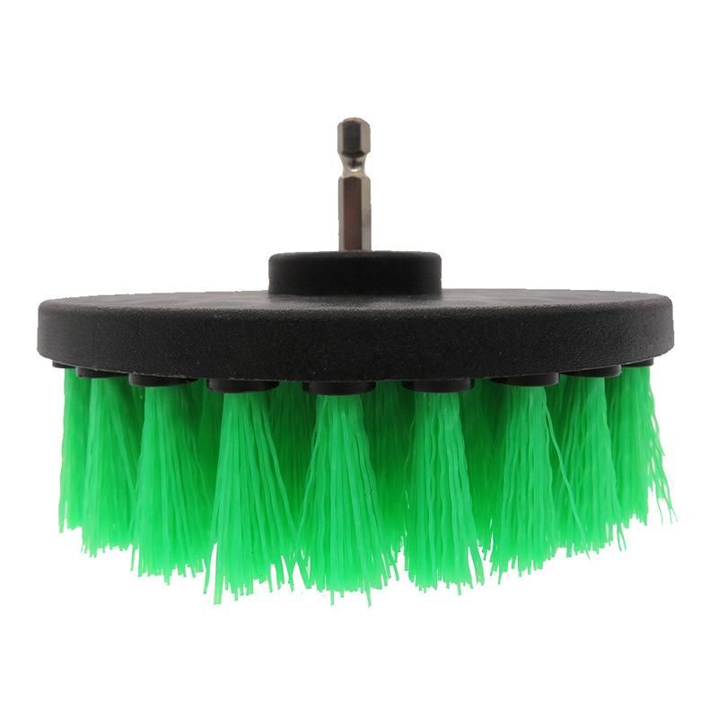 Electric Cleaning Brush 4-Piece Green Kitchen Cleaning Brush Car Beauty 2/3.5/4/5 Inch