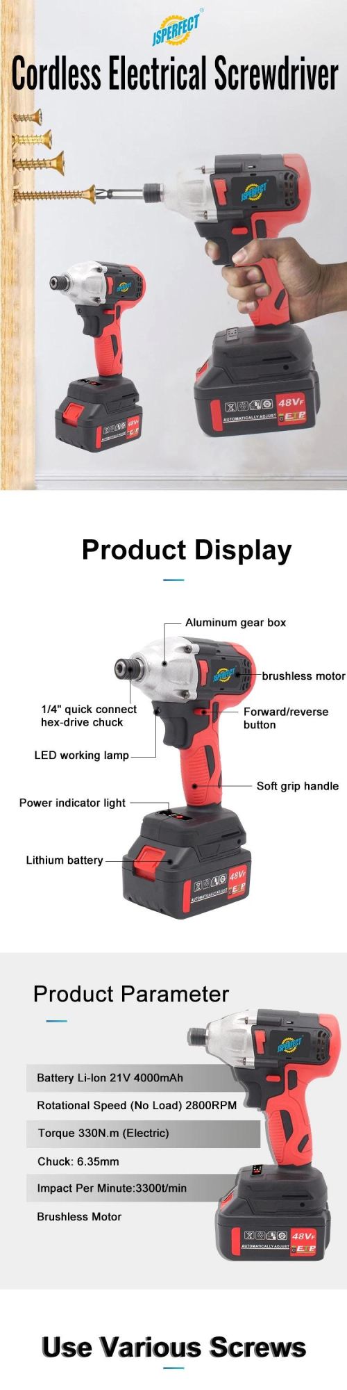 Jsperfect Torque Industrial Electric Screwdriver