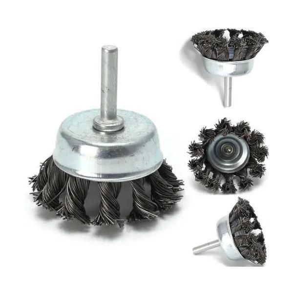 Shank-Mounted Cup Brushes-Twisted Wire