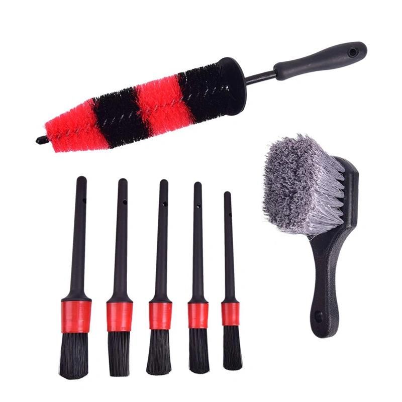 Cross-Border Supply Car Cleaning Tool Car Interior Beauty Cleaning Brush 7 Cases Car Wheel Brush Spot