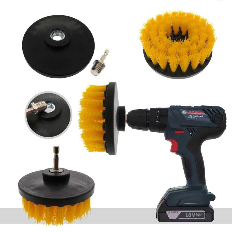 4 Inch Hollow Rodless M14-2 Electric Cleaning Brush Yellow Disc Brush Cleaning Brush