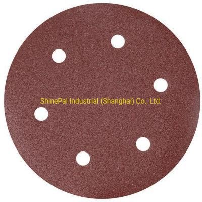 5&quot;Inch6 Hold Round Dry Sanding Disc for Car Repair Hardware Sanding P60 P80p120 P240 Sandpaper