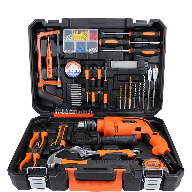 Set of 35PCS Brushless Lithium Electric Impact Drill Portable Cordless Torque Screwdriver Combination Tool Kits