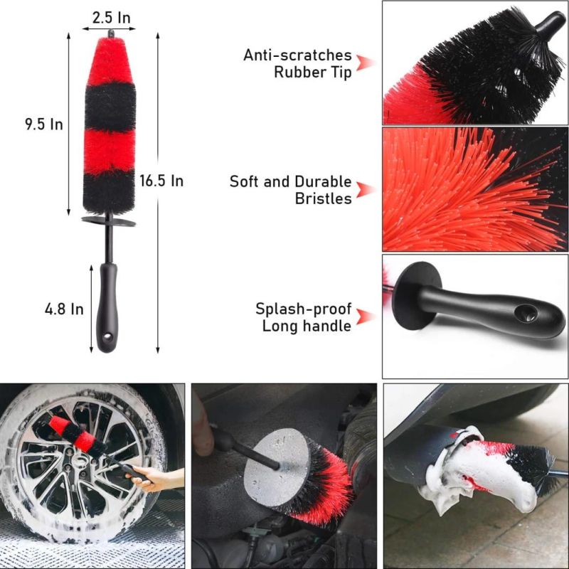 Cross-Border Supply Car Cleaning Brush Car Beauty Interior Cleaning Tool 15 Set Wheel Detail Brush
