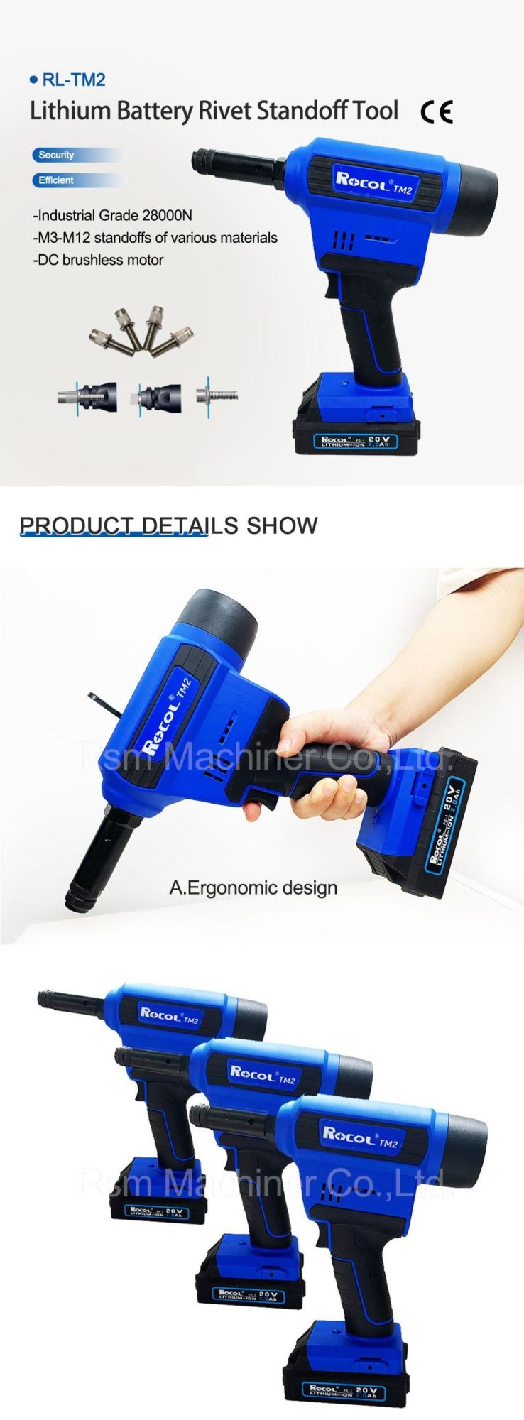 High Precision Digital Counting M3-M12 Various Materials Battery Rivet Gun