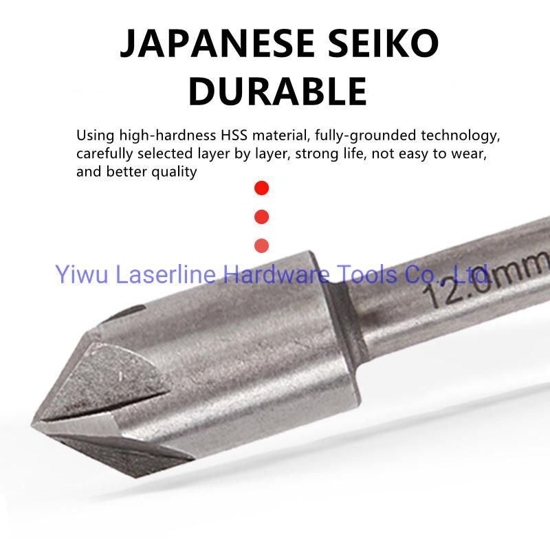 Original Makita HSS Round Shank 5 Flutes Countersink Drill Bit for Metal Cu Ni Zn Hole Chamfering