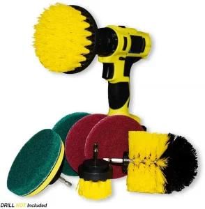8 Piece Drill Brush Attachments Set, Scouring Pads Power Scrub Brush Cleaning Kit for Grout, Tiles, Sinks, Bathtub, Bathroom, Shower &amp; Kitchen Surface
