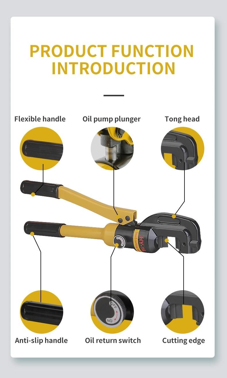 12t 22mm Hydraulic Steel Bar Cutting Tool (HY-22)