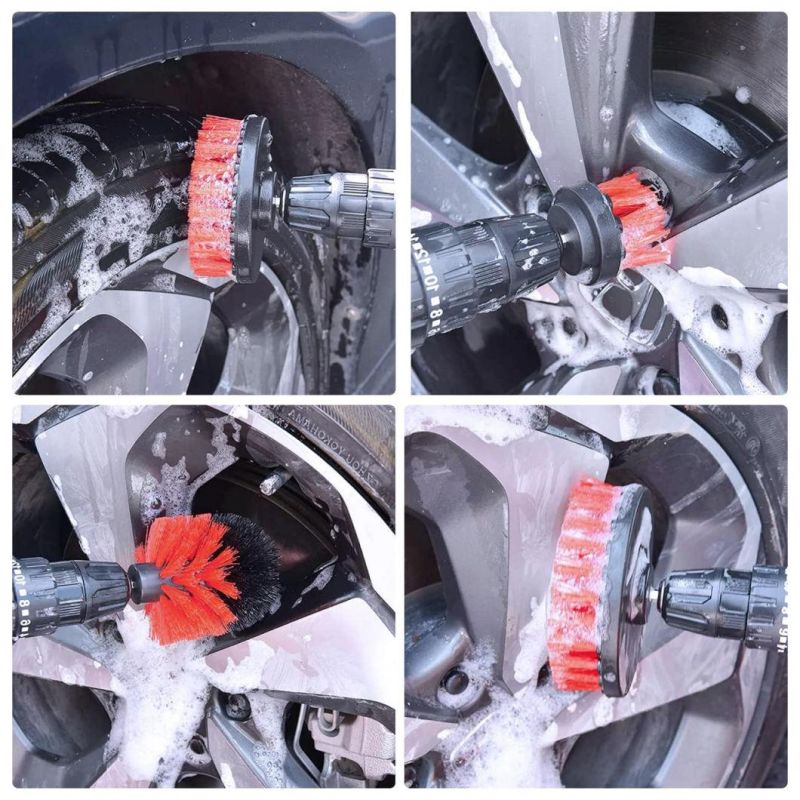 Cross-Border Supply Car Beauty Cleaning Tool 22 Set Car Wash Detail Brush Car Air Conditioning Cleaning Drill Brush Head