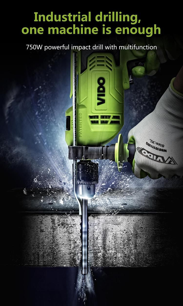 Vido Power Tools 750W 13mm Electric Impact Drill