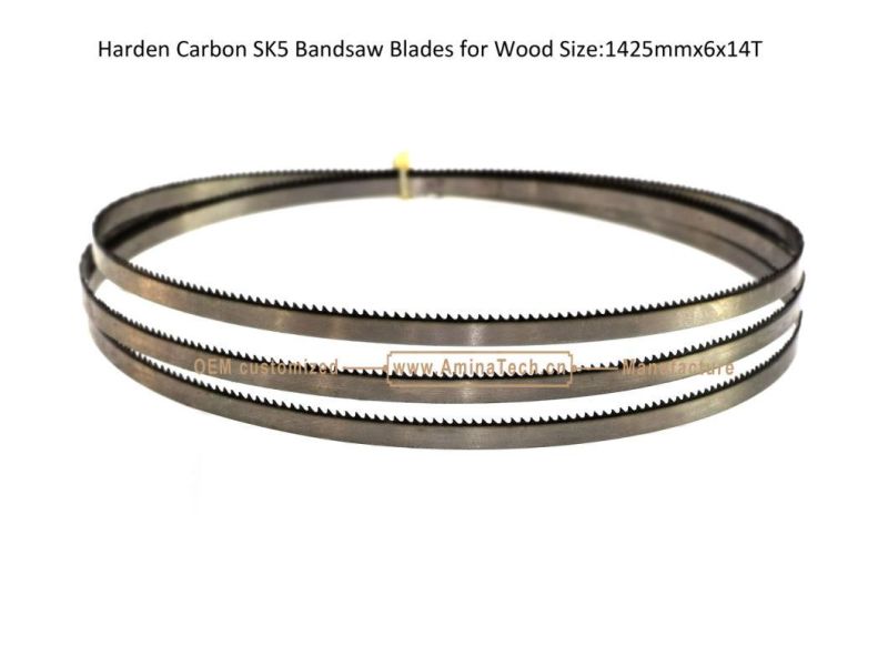 Hardened Carbon Sk5 Band Saw Blade for Wood Size Sk5 1425mm X 6 X14T,Power Tools