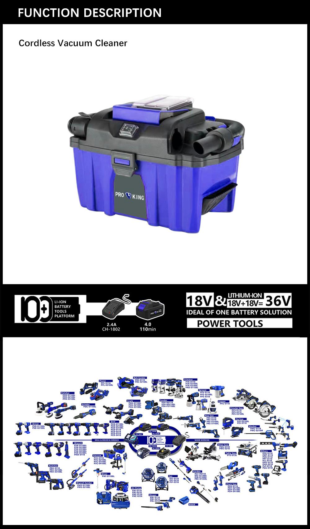 Cordless Vacuum Cleaner Battery Brushed Motor