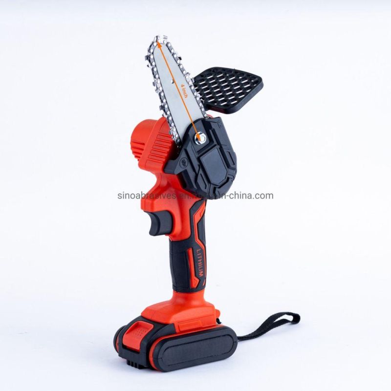 4 Inch Mini Cordless Portable Wood Chainsaw with Rechargeable Battery for for Trimming Tree and Branch