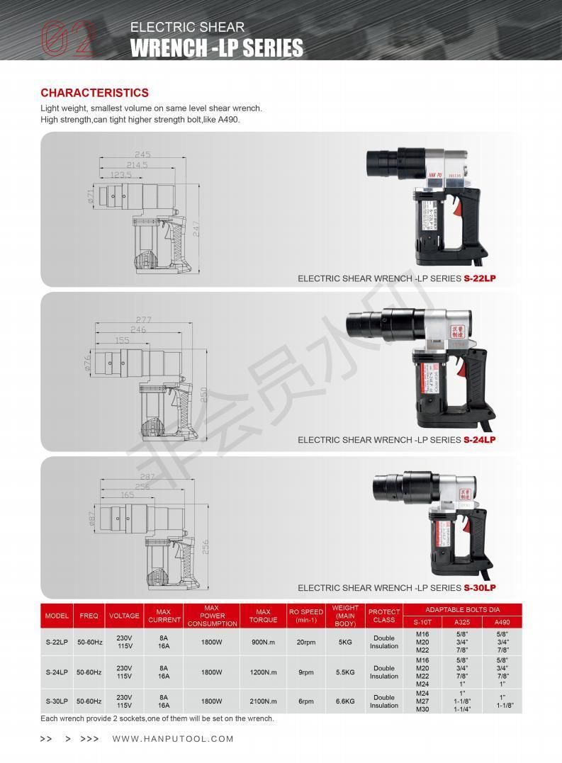 Shear Wrench Tc Bolt M20 M22 M24