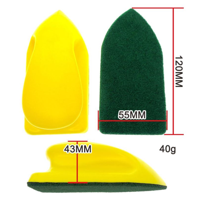 Cross-Border Supply 55*120mm Car Nano Cleaning Brush Green Velvet Polishing Disc Car Seat Glass Cleaning