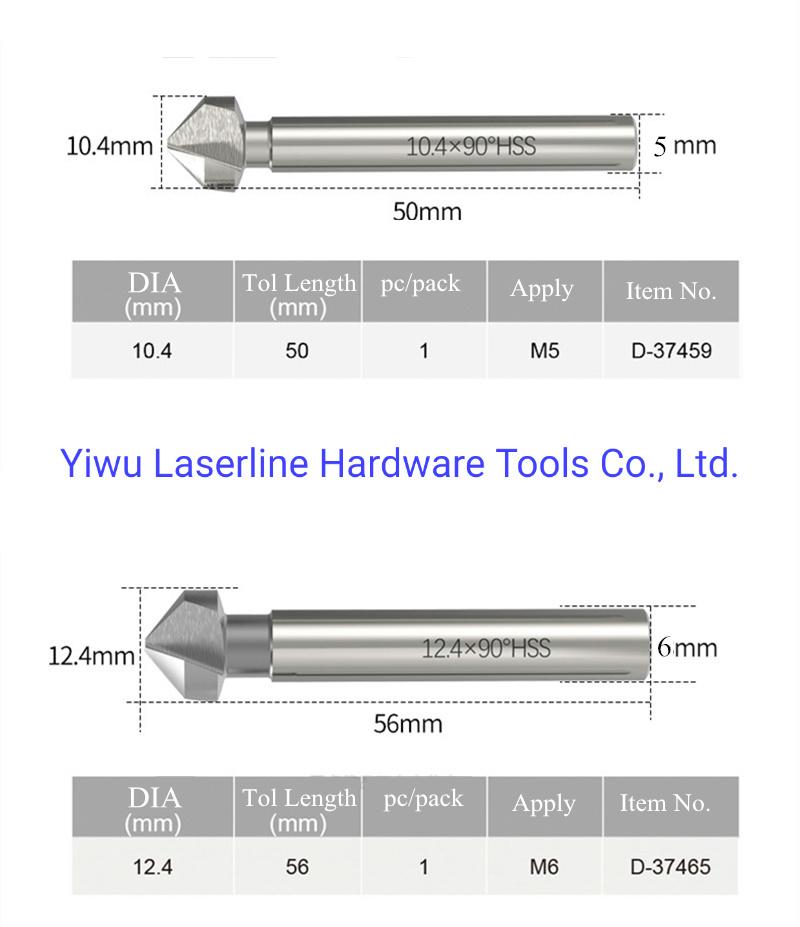 Original Makita Drill Bit for Metal Cu Ni Zn Hole Chamfering HSS Co5% Round Shank 3 Flutes Countersink Drill Bit