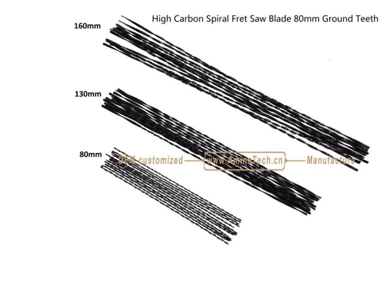 High Carbon Spiral Fret Saw Blade 130mm 160mm Ground Teeth,Hand Tools