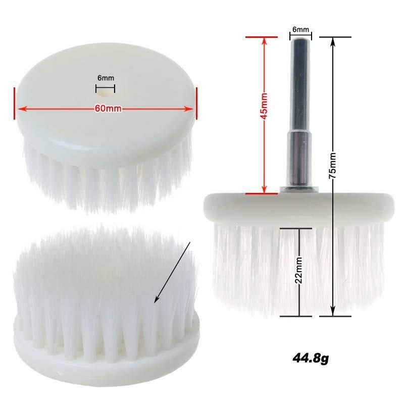 Electric Drill Brush 60mm White Nanowire Plastic Electric Drill Brush Head