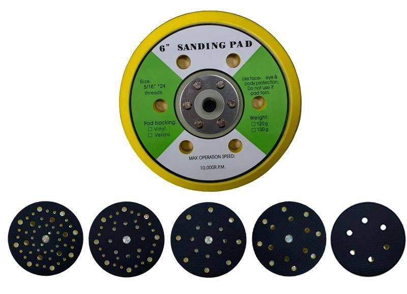 6′′ Muti-Holes Back-up Sanding Pad for Center Vacuum Air Sanders