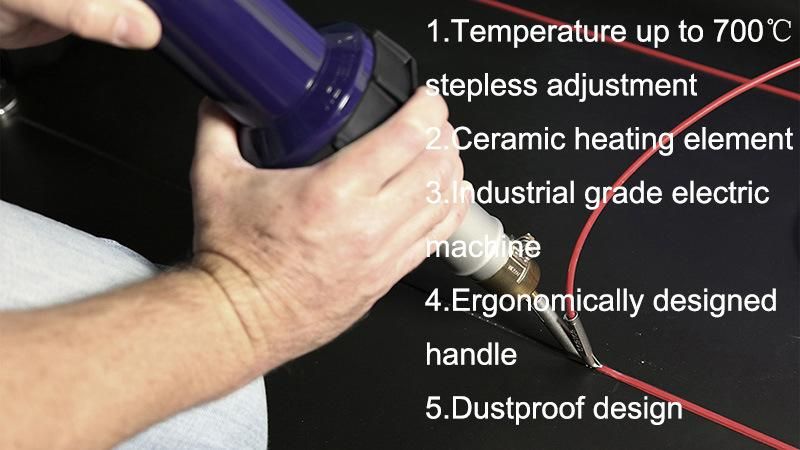 High Power PVC Original Weldy Hot Air Plastic Welder/120V 1600W Heat Welding Gun