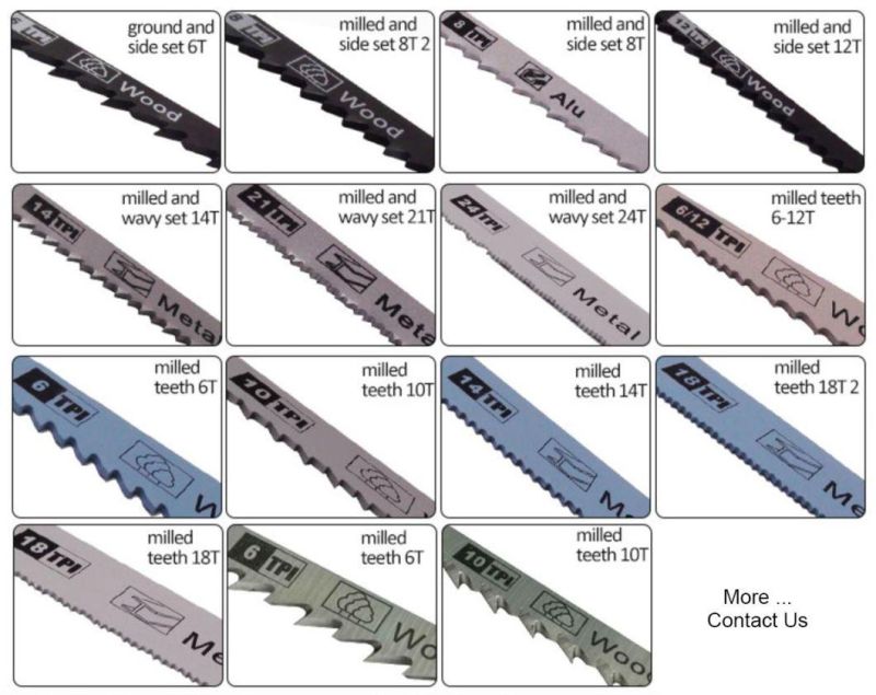 14PC Jig Saw Blade Set Metal Wood PVC Plastic